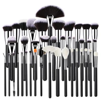 China Angular Blush 40 Pcs Makeup Concealer Brush Private Label Eyeshadow Eyebrow Fan Professional Facial Base Mascara Cosmetic Concealer Brushes for sale