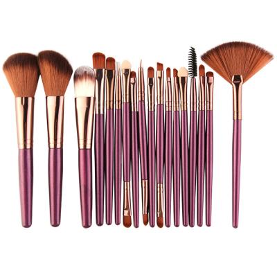 China Angular Blush MAANGE 18 Pcs 9 Color Vegan MakeupBrushes Set Kit Synthetic Hair Cosmetics Eyeshadow Make Up Brush Set for sale