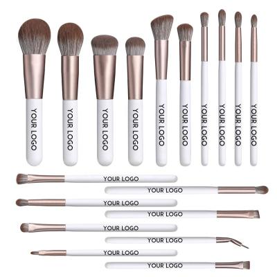 China Angular Blush 2022 New Makeup 18pcs High-end Makeup Brush Set Private Label Cosmetic Facial Eyeshadow Brushes for sale