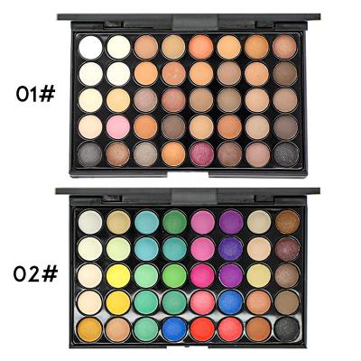 China Waterproof 40 Colors Shimmer Matte Eye Shadow Private Label Blush Highlighter Bar Lip Gloss Eyeshadow Palette for sale