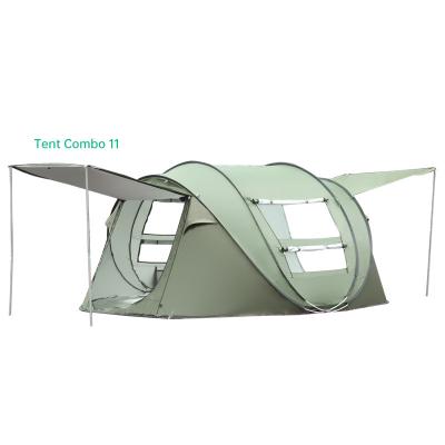 China Camouflage Game Camping / Field & Rise Large Outdoor Roof Tenda Family Pop Up Glamping Tent 4 Person Flash for sale