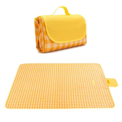 China 600D Oxford Cloth 150*100cm Blanket Custom Camping Beach Sand Outside Foldable Lawn Children's Mat Pocket Picnic Blanket for sale