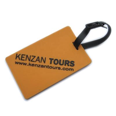 China Promotion Gift/Souvenir Gift/Decoration Sublimation Printing Logo Factory Wholesale Promotional Rubber Plastic Custom Name Travel Buckle Soft PVC Luggage Tag 50x90mm Blank for sale