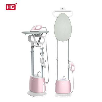 China Hotel Hg Vertical Normal Steamer With Ironing Board For Clothes Hanging Cloth Garment Steamer Ironing Stand for sale