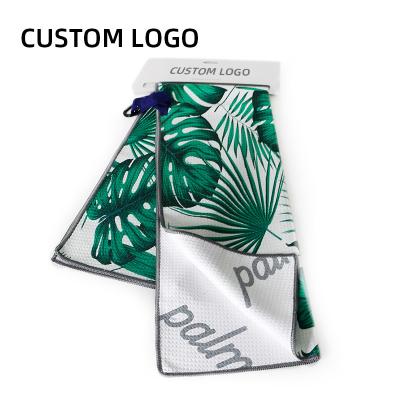 China Custom Golf Towel Sweat Microfiber Towels Hypoallergenic Promotional Embroidery Logo Golf Towel for sale