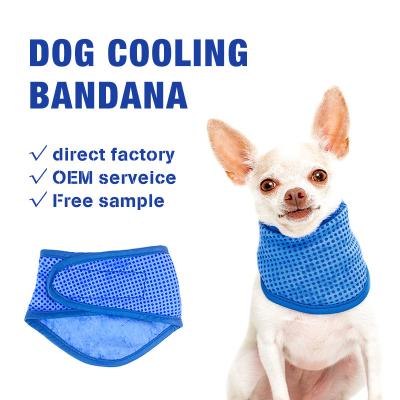 China Custom Pva Dog Bandana Instant Ice Cooling Bandana Viable Cool Pet Pva Scarf Breathable Bandana For Summer for sale