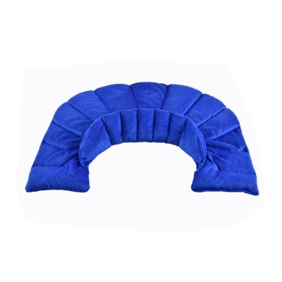 China Microwavable Moist Warming And Cold Compress Memory Wrap Memory Neck Blue Color for sale