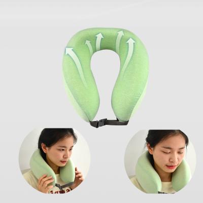 China Custom memory massage u shape travel memory foam neck pillow; Comfortable and breathable for sale