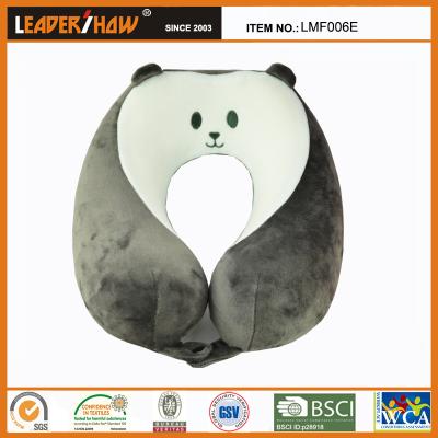 China Memory Custom Design Logo Animal Neck Pillow Soft Memory Foam Gray for sale