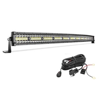 China PC Triple Rows 54 Inch 1170w Straight And Curved Car Led Lamp 12v Offroad Truck Led Bar For Car ATV 4X4 LED BEACON for sale