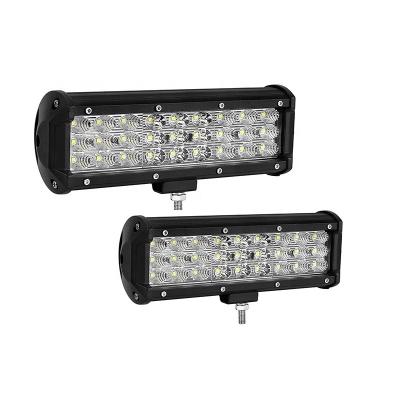 China PC 9 Inch Three Rows 81w Combo Led Light For Cars 12v Cars Off-Road Truck ATV SUV 4X4 4WD Led Light Bar for sale