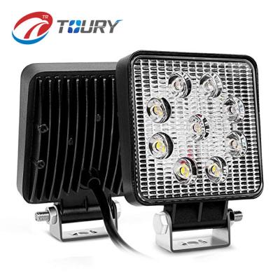 China 12V Aluminum Square 27w LED Work Light For Off Road 4x4 Truck ATV Offroad Led Work Light for sale