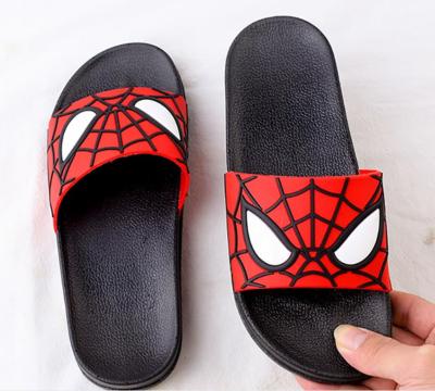 China 2020 fashion pvc boys slides cartoon spiderman sandal slippers high quality comfortable flat indoor summer indoor summer open toe waterproof for sale