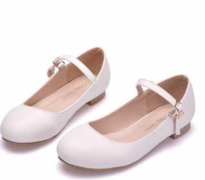 China Deodorization 2020 Classic White PU Buckle Strap Children Student School Party Wedding Mary Jane Shoes Slip On Casual Flats for sale