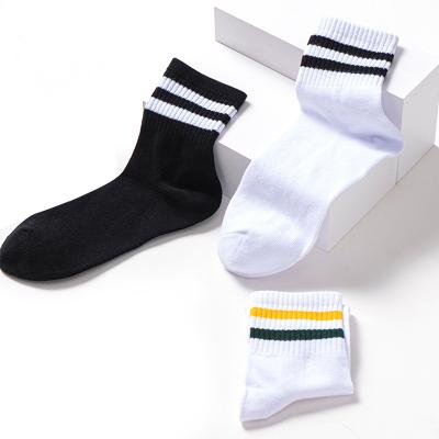 China Sport Breathable Wholesale Tube INS Fashion Hot Spring And Summer Striped Cotton Parallel Bars To Pile Socks for sale