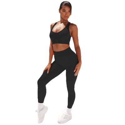 China High Back Warm Cross Bra Quick-drying Products Fitness Yoga Gaiters High Waist Breathable Stretching Suit for sale