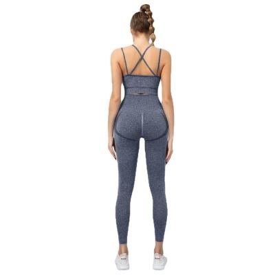 China 2022 seamless knitted running yoga bra fitness yoga wear thin sports sling hot style sling yoga suit breathable for sale