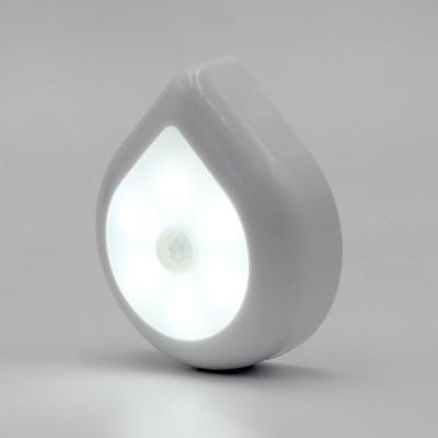 China Modern 6 Led Human Body Sensor Water Drop Body Sensor Night Light Small for sale