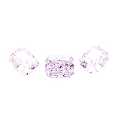 China Glow In The Dark / Glow in The Dark CZ Zircon 5A Crushed Shape Octagon Ice Cut Pink CZ Gemstone for sale