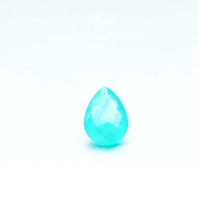 China Tourmaline Pear Shape Synthetic Bluish Paraiba Gemstone for sale