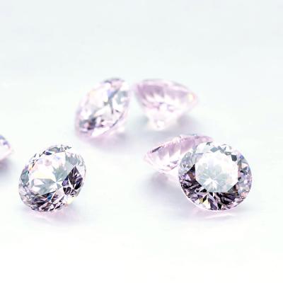 China Newest Round Glow In The Dark Glow In The Dark Pink Ice Gemstone Love Cut 5A Zircon CZ for sale