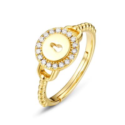 China Vintage 18K Yellow Gold Vintage Ring Engagement Wedding Ring Pendant for sale