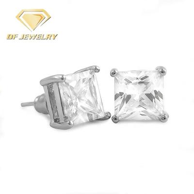 China Wholesale CLASSIC colorful zircon earrings adjust stud earrings claw set 925 silver stud earrings for sale