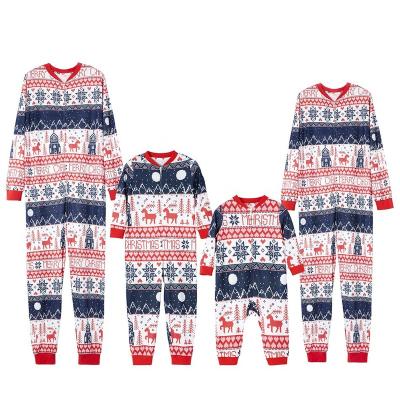 China Autumn New Design Christmas Family thermal pajamas set elk printing one-piece night wear for sale