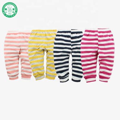 China 2021 Anti-Static Comfortable Striped Embroidered Baby Pants Baby Pants for sale