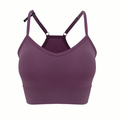 China Custom Logo OEM Adjustable Training Sports Bra Fitness Crop Top Top Breathable for sale