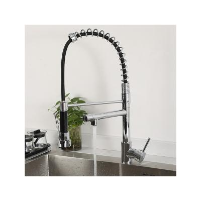 China Other Multi-function Single Spring Handle Pull Down Sprayer Kitchen Sink Faucet Mixer for sale