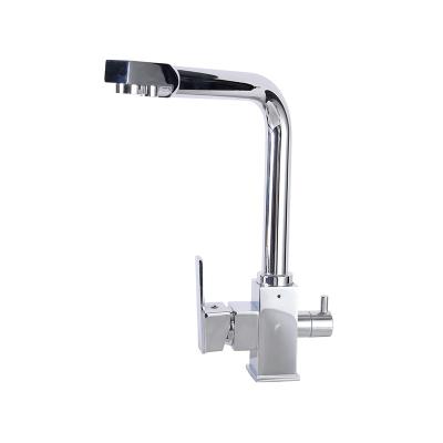 China Other Hot Sale New Models Deck Mounted Flexible Pipe Single-hole Sanitary Ware Solid Brass Handle Kitchen Faucet for sale