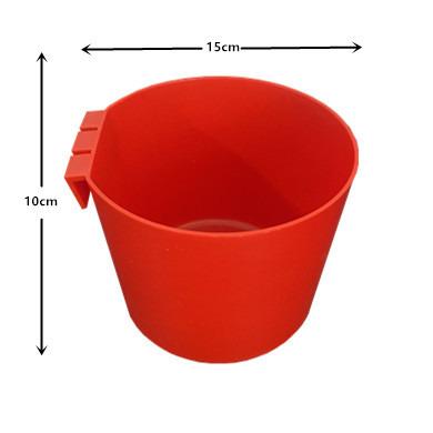 China Large Size Plastic Poultry Feeder Cup Black Poultry Feeder Cup Poultry Feeder For Chicken Pigeon Game Poultry Pigeon Sand Cup LMB-11 for sale