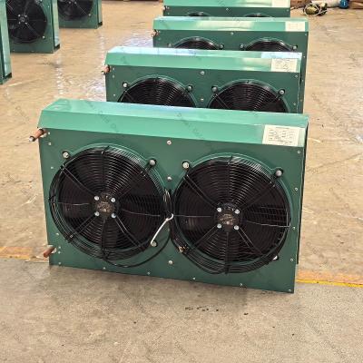 China H 2-4 Fans Air Cooler Condenser With Smooth Copper Tube Material for sale