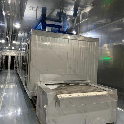 China Continuous Quick Freezing Equipment 1000kg/h Customized Size for sale