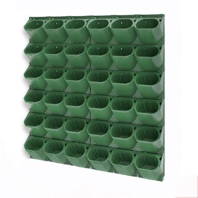 China Green Plant PP Wall System Traditional Vertical Wall Flower Pot for sale