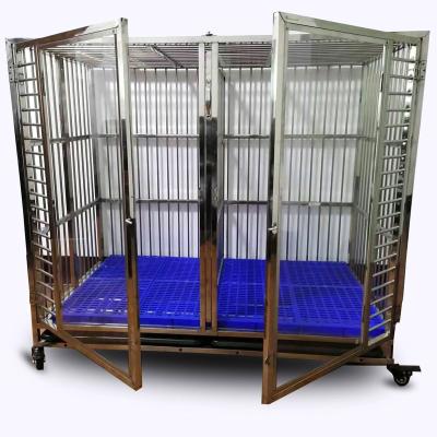 China Stainless Steel Dog Cage Cage Stainless Steel Dog Crate Folding Bar Dog Show Crate And Dog Crate For Sale for sale