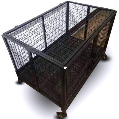 China Heavy Duty Foldable Dogs Custom Large Dog Kennels Cages Stainless Steel Metal Dog Cage for sale