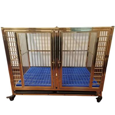 China Stainless Steel Large Dog Cage Dog Crate Heavy Duty Outdoor Dog Crate Kennel for sale