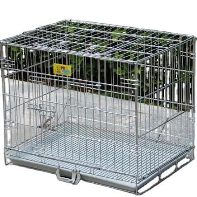 China Dogs Foldable And Easy To Carry Cage Cat Cage Dog Cage Folding Pet Stainless Steel Chrome for sale