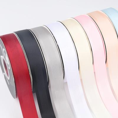 China Waterproof Colorful Bouquet Flower Wrapping Ribbon Good Quality Roll Gift Satin Wrapping Ribbon for sale