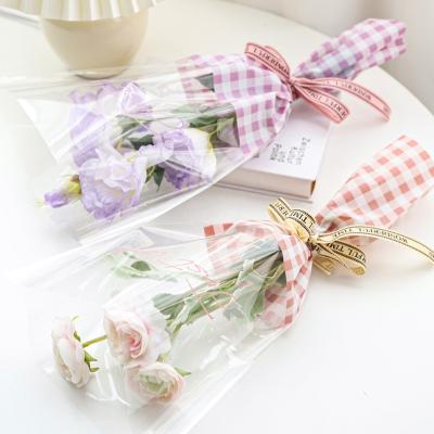 China Wholesale High Quality Fresh Flower OPP Bag Moisture Proof Mothers Day Flower Bags Gift Packaging Bag for sale