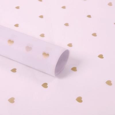 China Romantic Love Heart Tissue Paper Crafts Gift Envelope Small Soft Moisture Proof Printed Flower Wrapping Paper for sale