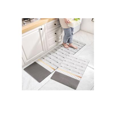 China Stain Resistant PVC Anti Slip Kitchen Waterproof Mitigation Ground Mats Rugs Washable Ground Mats for sale