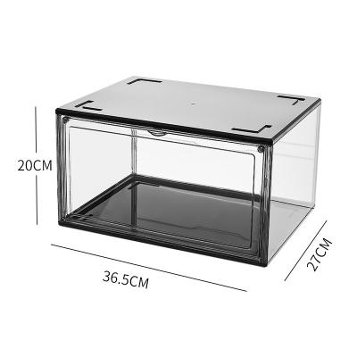 China Sustainable Hot Selling Sports Transparent Shoe Box Transparent Storage Shoe Box for sale