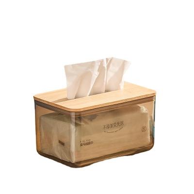 China Simple minimalist hot sale tissue box with lid wooden rectangular tissue box wholesale hinged tissue box for sale