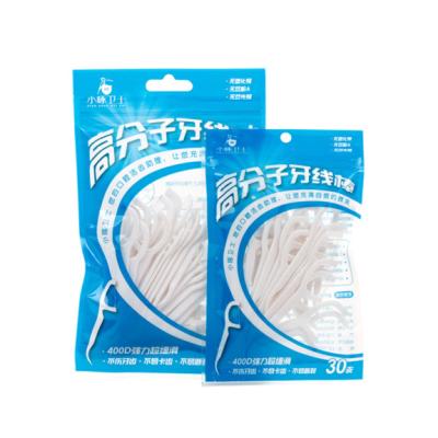 China High-index Polyethylene Fiber Personalized Pla Dental Floss Bulk Box Disposable Floss Picks Organic Oral Abrasive Backing for sale