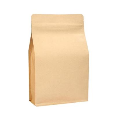 China 2022 Popular Brown Reusable Kraft Paper Coffee Packaging Bag Stand Up Pouches for sale