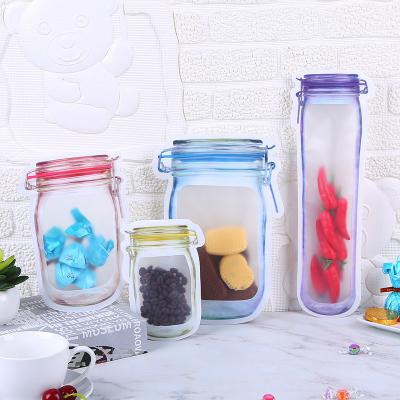 China Moisture Proof Stock Shaped Mason Jars Food Packaging Stand Up Zipper Pouch Bags for sale