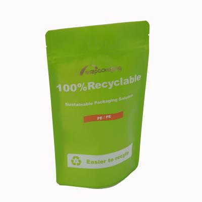 China Custom Printing Eco Friendly 100% Recyclable Stand Packaging Pouch Bags For Food for sale